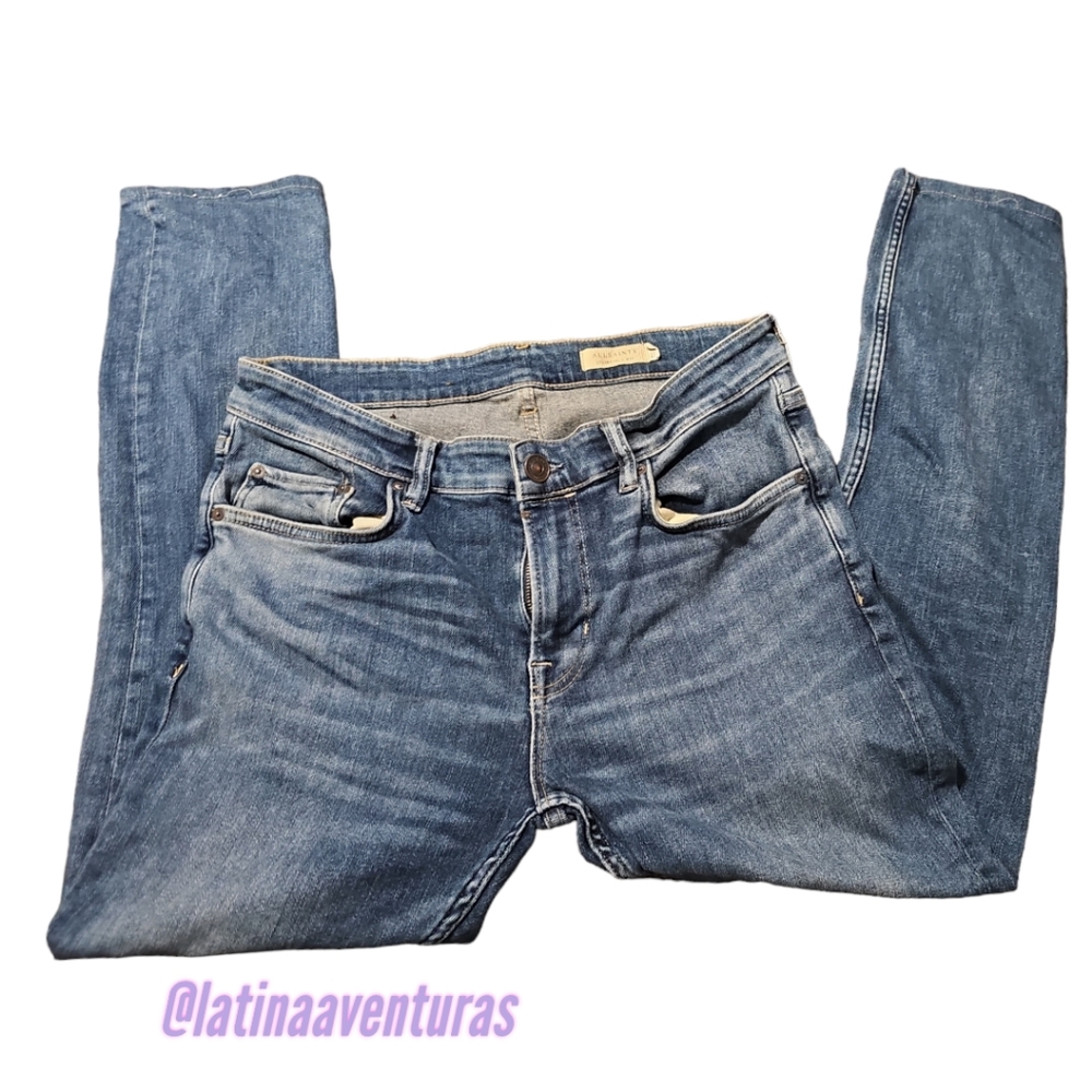 AllSaints Cigarette Skinny Fit Stretch Cotton Blend Jeans